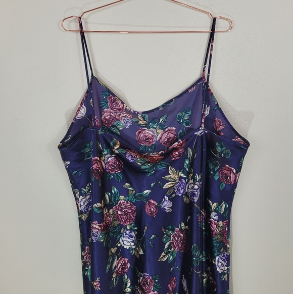 Vintage KATHERINE BISHOP Floral Lace Trim Nightie Chemise Size 3X Made in USA - Picture 11 of 13